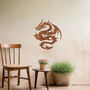 Metal Dragon Wall Art For Mythical Garden Decor And Gift, thumbnail 1 of 10