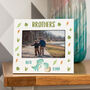 Personalised Siblings Dinosaur Pastel Photo Frame Gift, thumbnail 4 of 7