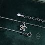 Tiny Forget Me Not Flower Blossom Pendant Necklace, thumbnail 7 of 12