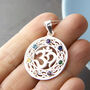 Sterling Silver Om And Chakra Necklace, thumbnail 2 of 8