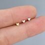 Extra Tiny 3mm Heart Stud Earrings, thumbnail 4 of 12
