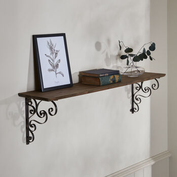 Traditional Wall Shelf With Brackets, 2 of 7