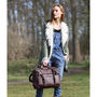 Luxury Leather Multi Pocket Travel Bag, thumbnail 3 of 8