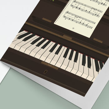Piano Music Birthday Card | Sheet Music Card, 7 of 8