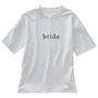 White Embroidered Bride Tshirt Medium, thumbnail 2 of 3