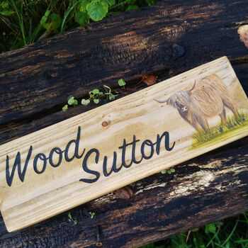 Personalised Wooden Sign With Illustration, 9 of 11
