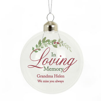 Personalised In Loving Memory Glass Bauble, 4 of 4