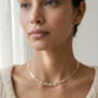 Kinmokusei 18 K Gold Plated Chain Floral Necklace, thumbnail 2 of 6