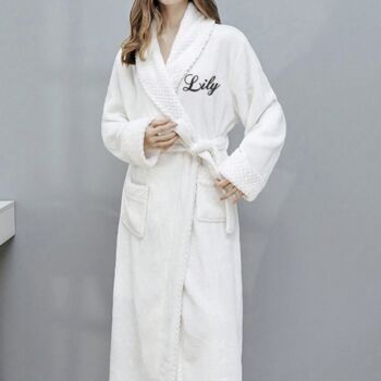 Personalised Embroidered Robe Dressing Gown, 2 of 4
