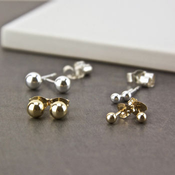 Petite Ball Stud Earrings, 2 of 9