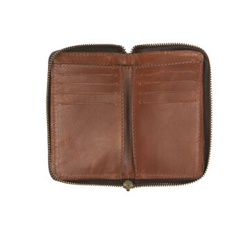 Leather Zip Up Wallet, 3 of 5