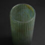 Reeded Green Cylindrical Glass Vase, thumbnail 4 of 5