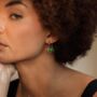 Terra Creole 18k Gold Plate Hoop Earrings, thumbnail 5 of 5