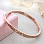Good Friends Message Bangle Rose Gold Plated, thumbnail 1 of 5