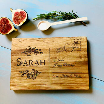 Postcard Design Personalised Chopping Board, 3 of 5