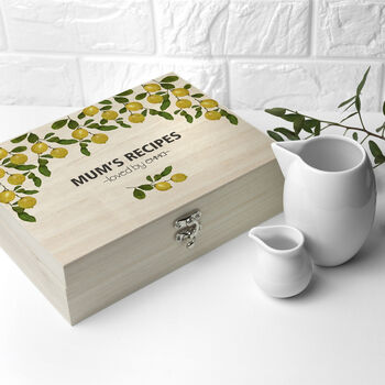 Personalised Lemon Grove Recipe Box, 5 of 10