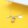 Pineapple Personalised Name Charm Necklace, thumbnail 1 of 2