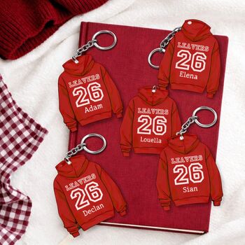 Personalised Class Of 2026 Leavers Hoodie Key Ring, 2 of 2