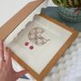 Personalised Embroidered New Baby Framed Artwork, thumbnail 7 of 9