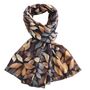 Autumn Whisper Leaf Print Scarf, thumbnail 4 of 7