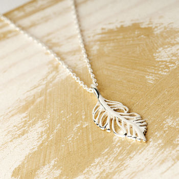 Feather Sterling Silver Gold Or Rose Gold Necklace, 3 of 12