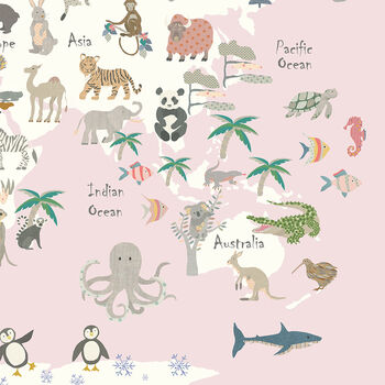 Animal World Map Print, 8 of 9