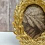 Gold Oval Wreath Nature Inspired Photo Frame Picture Holder Small, thumbnail 4 of 7