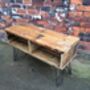 Industrial Reclaimed Hairpin Tv Stand Coffee Table 150, thumbnail 3 of 5