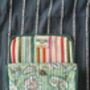 Quilted Block Print Toiletry Roll Up Pouch: Travel Kit, thumbnail 5 of 8