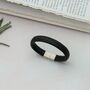 Personalised Initials Leather Bracelet For Men, thumbnail 2 of 3