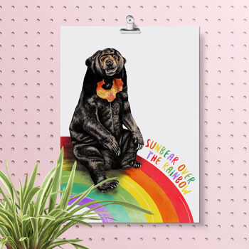 Sun Bear Over The Rainbow Art Print, 3 of 4