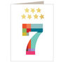 Mini Gold Star Number Seven Card, thumbnail 2 of 5