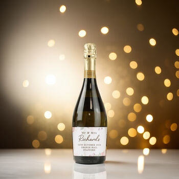 Personalised Floral Watercolour Bottle Of Prosecco, 2 of 4