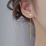 Heart Shaped Dangle Gold Plated Earrings, thumbnail 1 of 4