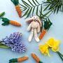 Handmade Felt Hanging Carrots Decoration, Set Of Five, thumbnail 4 of 4