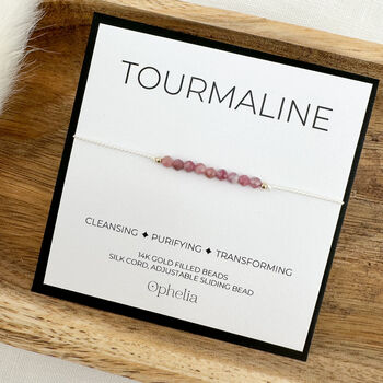 Tourmaline Silk Bracelet October Birthstone Jewellery, 4 of 5