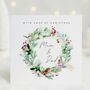 Personalised Wreath Christmas Card, thumbnail 1 of 2