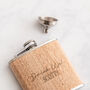 Engraved Wood Drink Up Personalised Hip Flask, thumbnail 2 of 3