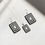 Matching Earrings And Necklace Stripey Rectangle Set, thumbnail 3 of 12