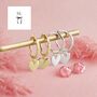 Christmas Gift Heart Earrings In Sterling Silver Or Gold, thumbnail 1 of 6