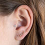 14 Carat Gold Daisy Labret Stud Earring, thumbnail 1 of 7