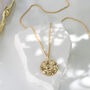 Personalised Sterling Silver Or 18ct Gold Plated Cz Star And Moon Pendant Necklace, thumbnail 1 of 7