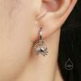 Sterling Silver Crab Dangle Huggie Hoops, thumbnail 5 of 9
