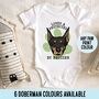 Doberman Name Baby Onesie, thumbnail 1 of 6