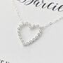 Personalised Pave Open Heart With Crystals Necklace, thumbnail 2 of 3