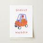 Scally Wagon Children's Car Nursery Art Print, thumbnail 2 of 2
