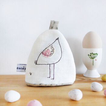 Embroidered Hen Egg Cosy, 3 of 3