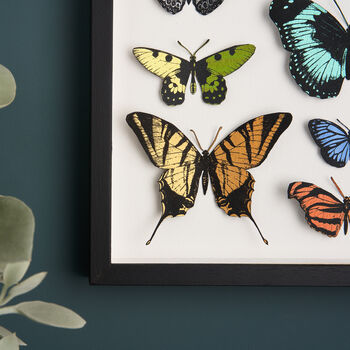 Handpainted Papercut Butterflies 3D Wall Art, 5 of 9