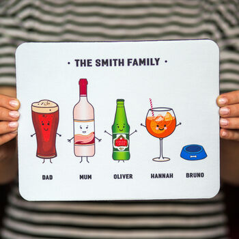 Personalised Family Drinks Mouse Mat, 2 of 12