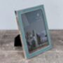 Isaac Jacobs Turquoise And Silver Tone Border Photo Frame, thumbnail 1 of 3